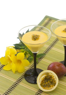 Passion fruit mousse clipart