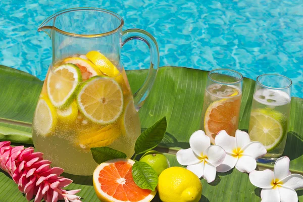 stock image Lemonade by swimming pool side