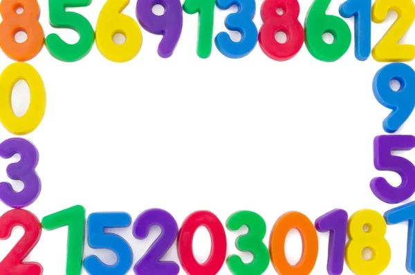 Ассорти чисел, изолированные на белом фоне . — стоковое фото