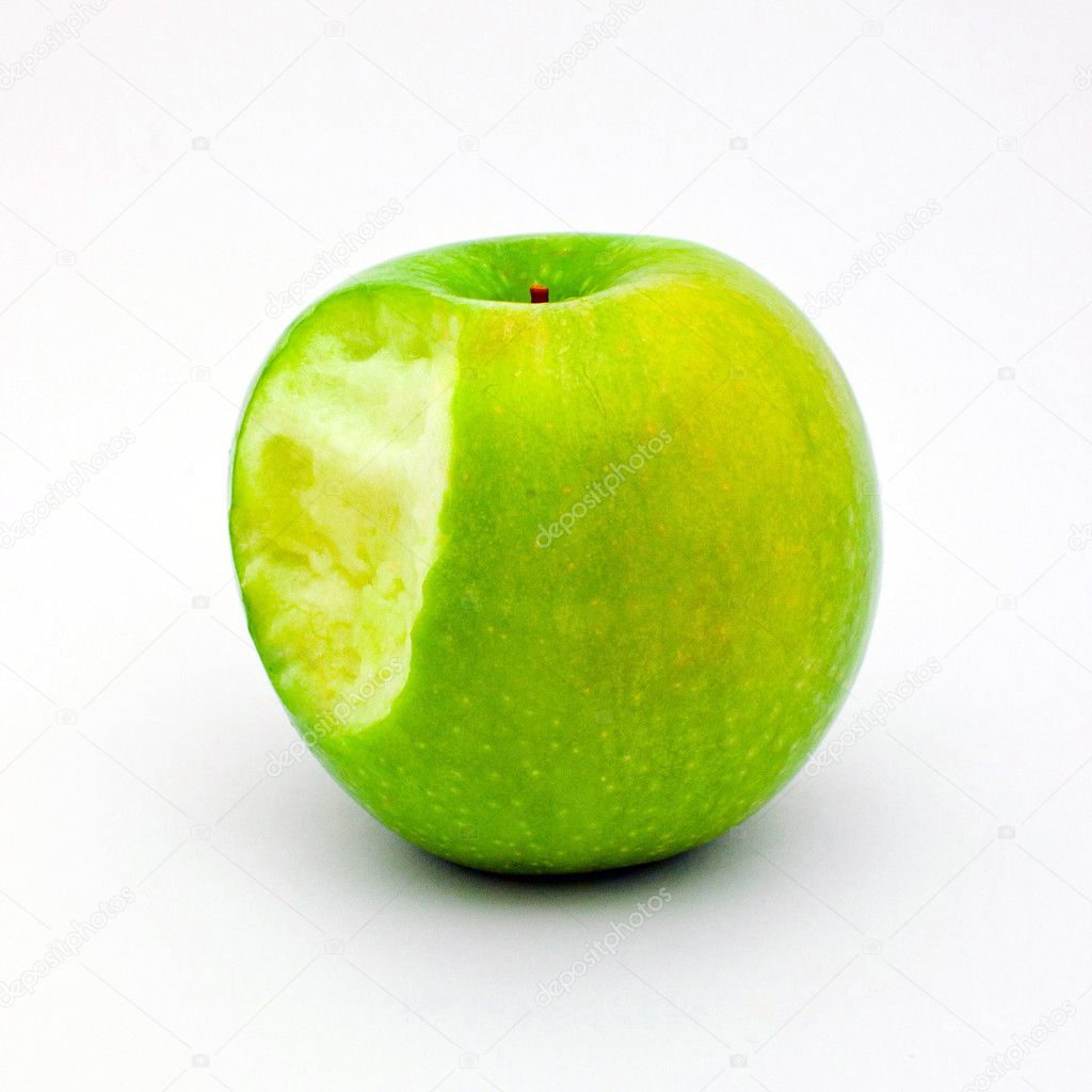 The bitten-off apple