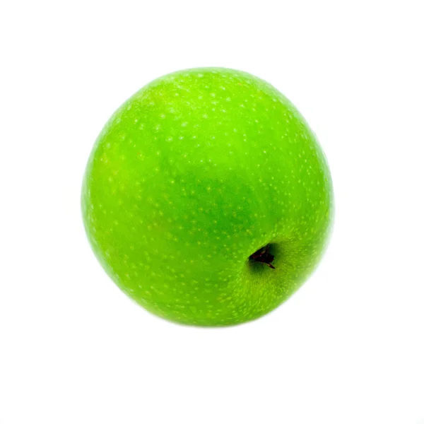 Grönt Apple isolerad på vit bakgrund — Stockfoto