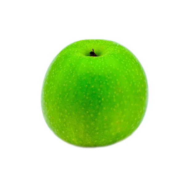 Manzana verde aislada sobre fondo blanco — Foto de Stock