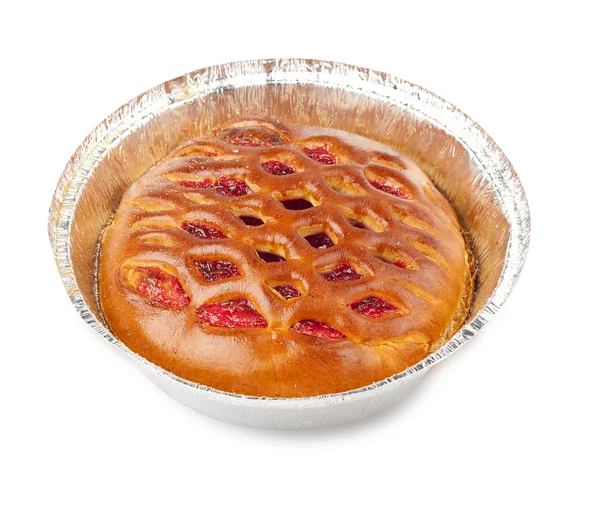 Sweet pudding in foil — Stock Photo, Image
