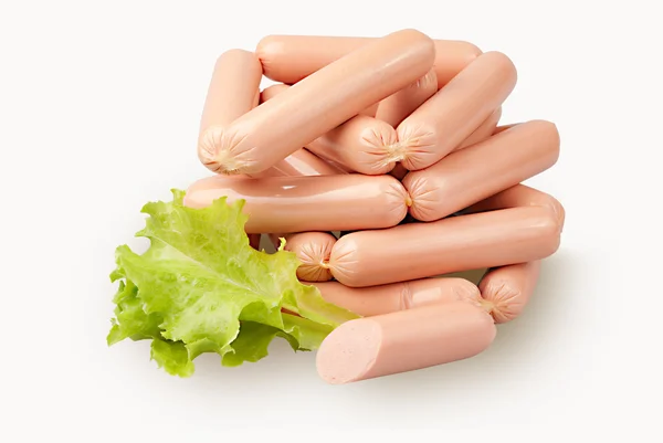 Sausage with lettuce milk Stock Picture