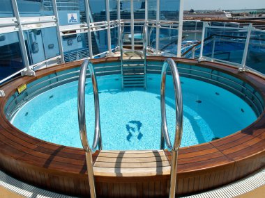 Pool on the ship clipart