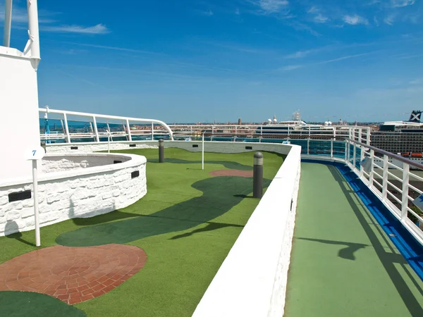 Golf court on the ship — Stock Photo, Image