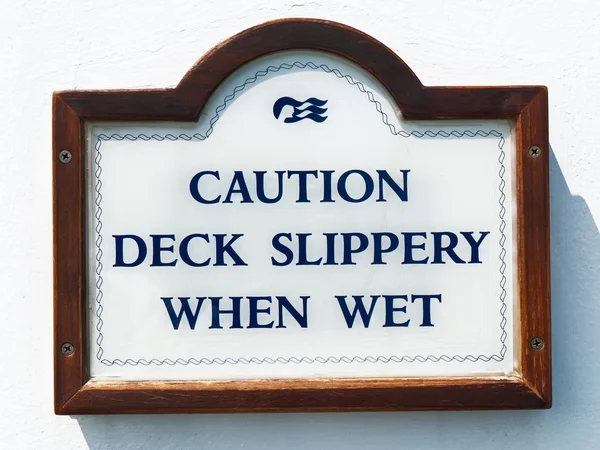 Sign on the boat — Stock Photo, Image
