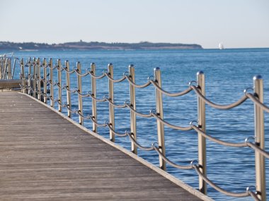 Fence on the sea clipart