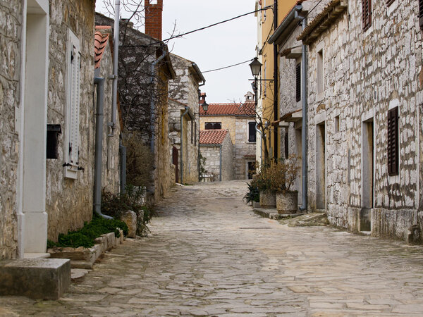 Old istrian town vrsar with stone houses
