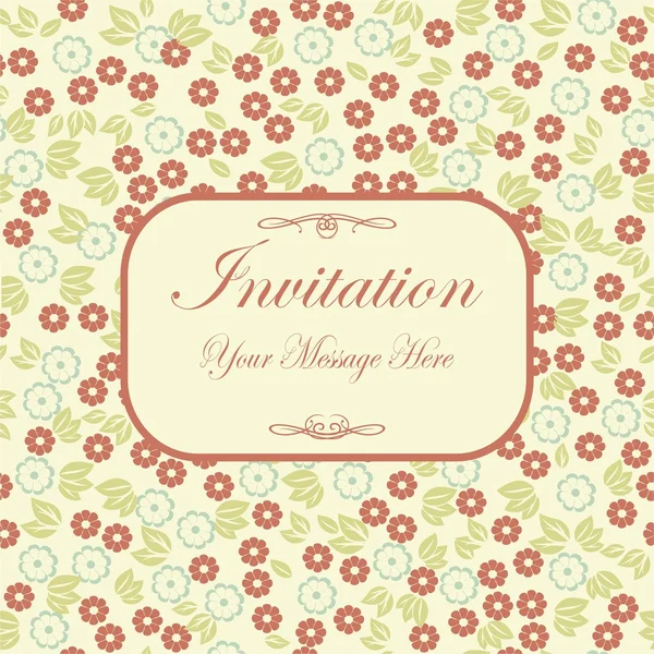 Floral background with template for your text — Stock Vector