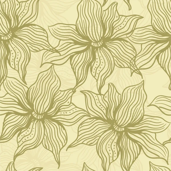 Texture sans couture avec des fleurs dans le vecteur — Image vectorielle
