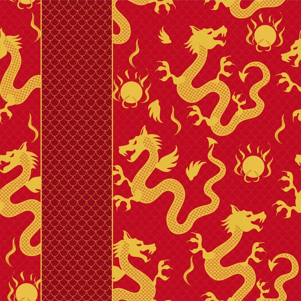Modèle sans couture du dragon — Image vectorielle