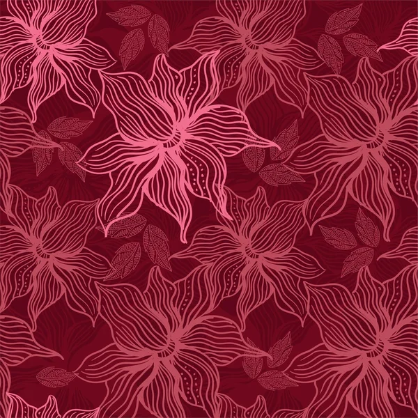 Fleur sans couture conception de fond — Image vectorielle