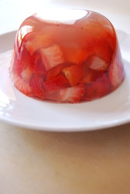 Jelly with strawberries clipart