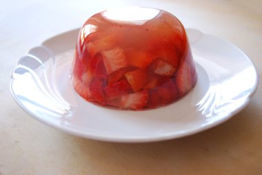 Jelly with strawberries clipart