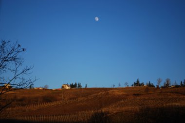 Panoramic view of hills, Oltrepo Pavese, Italy clipart