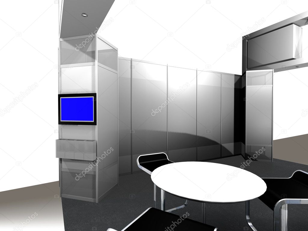 Inside of an exhibition Booth
