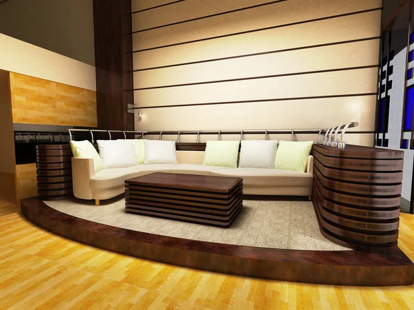 A modern nappali kanapé területe — Stock Fotó