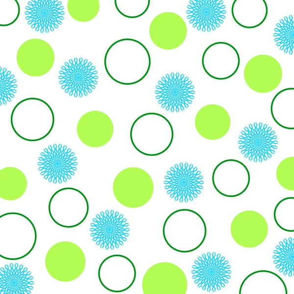 Blommig och cirklar mönster — Stockfoto