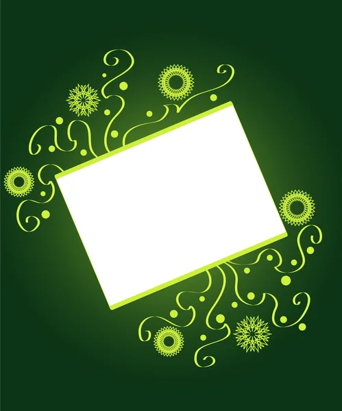 Зеленая цветочная рамка — стоковое фото