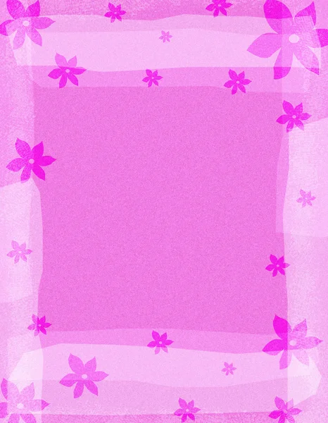 Cornice floreale rosa — Foto Stock