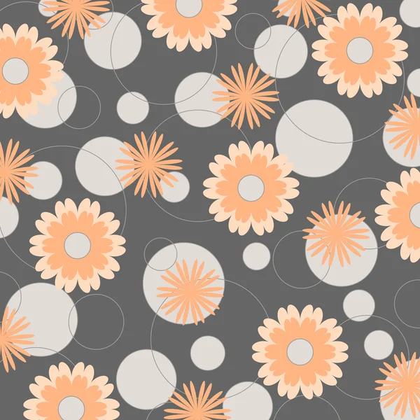 Flowers on circles — Stock Photo, Image