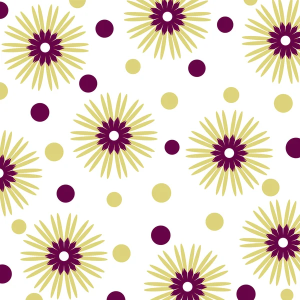Цветы и точки Стоковое Фото