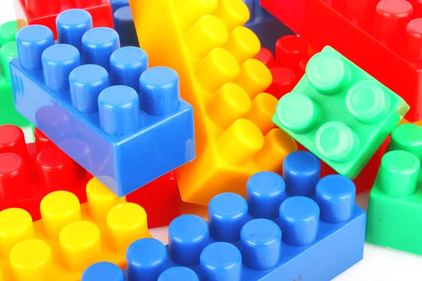 Plastic bricks background — Stock Photo, Image