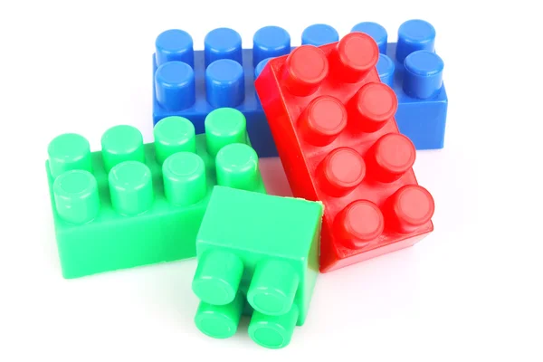 Mattoni giocattolo di plastica — Foto Stock
