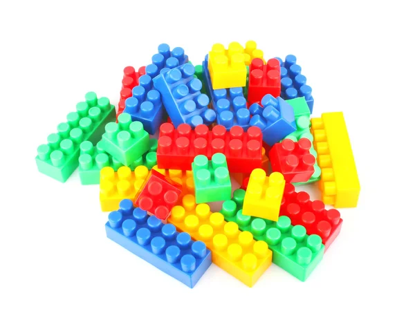 Plastic speelgoed bakstenen — Stockfoto