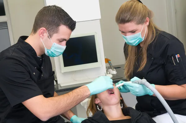 Пациент в стоматологической практике Стоковая Картинка