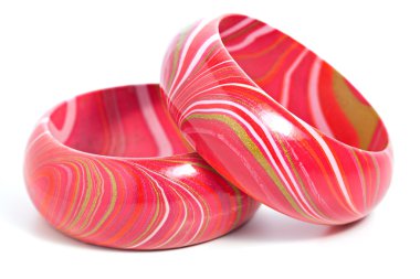 pembe ahşap bangles