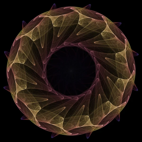 Fraktal mandala simgesi — Stok fotoğraf