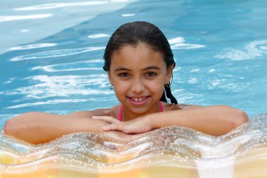 Girl swimming clipart