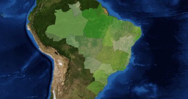 Brezilya devletler ile uydu görüntüsü