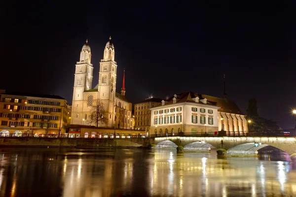 Zurigo città, cattedrale Grossmunster — Foto Stock