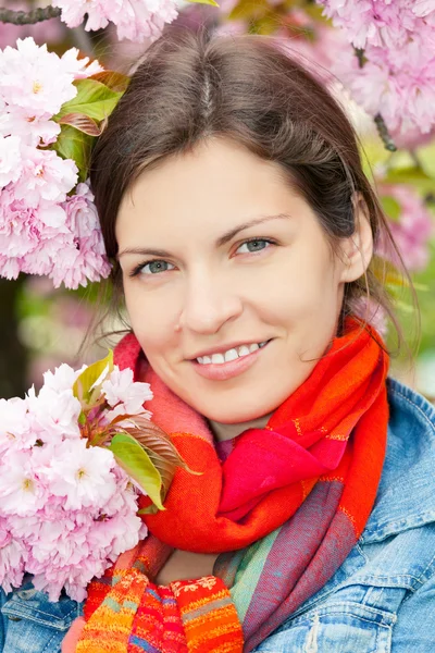 stock image Portrait of young beautiful woman