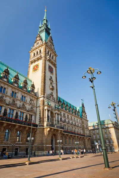 Stadhuis in hamburg, Duitsland — Stockfoto
