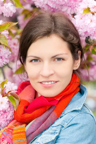 stock image Portrait of young beautiful woman