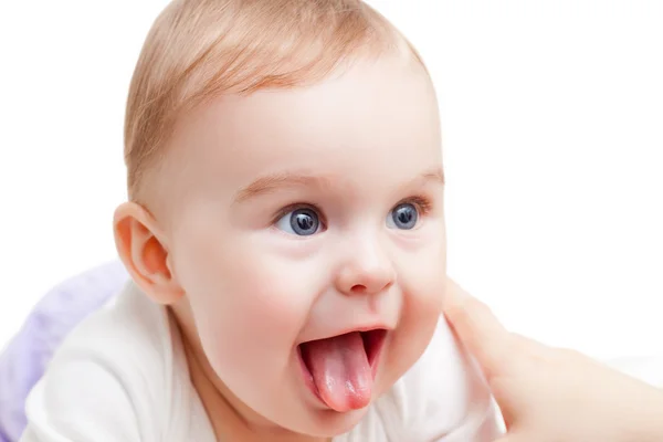 Retrato de bebê bonito de olhos azuis — Fotografia de Stock