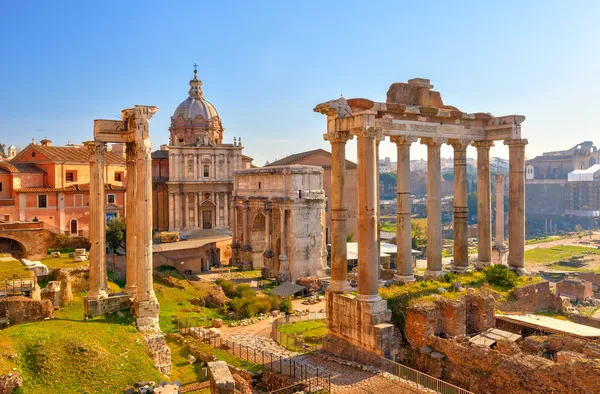 Римські руїни в Римі, форум Стокове Фото