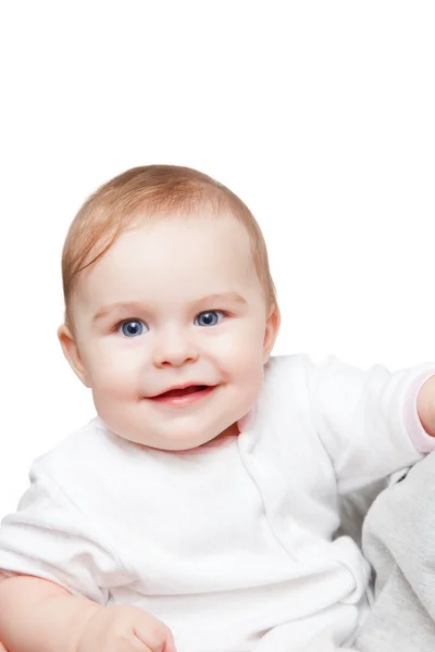Portret van blauwogige baby — Stockfoto