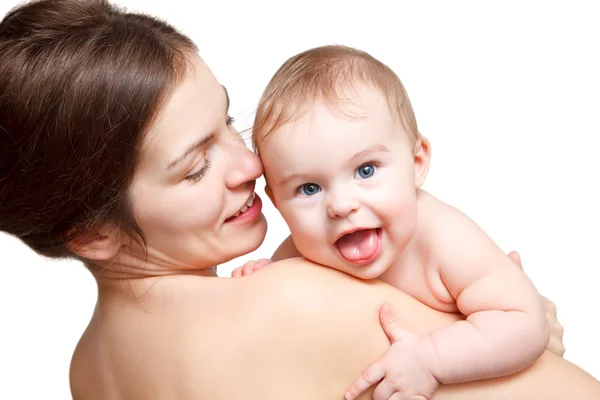 Mãe feliz com bebê — Fotografia de Stock