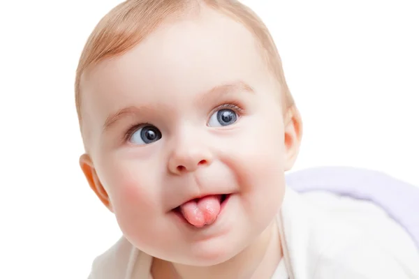 Retrato de lindo bebé de ojos azules — Stok fotoğraf