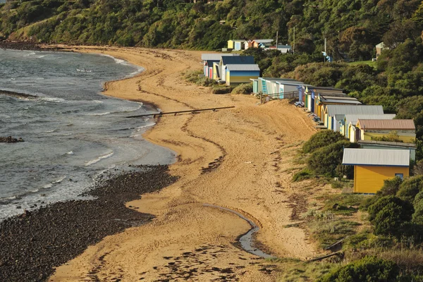 Kabiny kąpieli na plaży — Zdjęcie stockowe