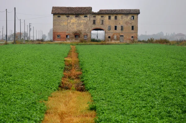 Verlassenes Haus in altem Bauernhof — Stockfoto