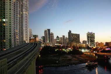 Miami downtown gün batımında