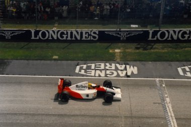 Ayrton senna in 1991 Imola F1 Gran Prix clipart