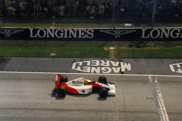 stock image Ayrton senna in 1991 Imola F1 Gran Prix