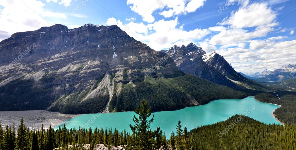 Peyto Lake in Rocky Mountains Canada